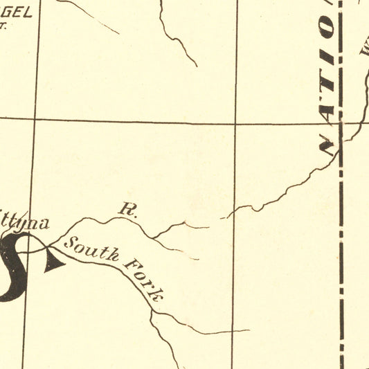 Vintage Yukon Gold Belt Map, 1897
