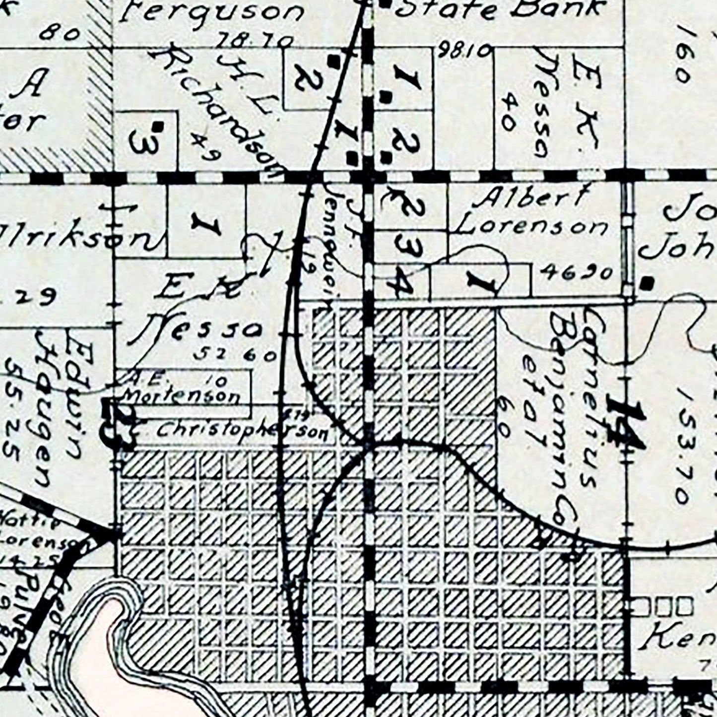 Vintage Map of Canton Township, Lincoln County, SD, 1929