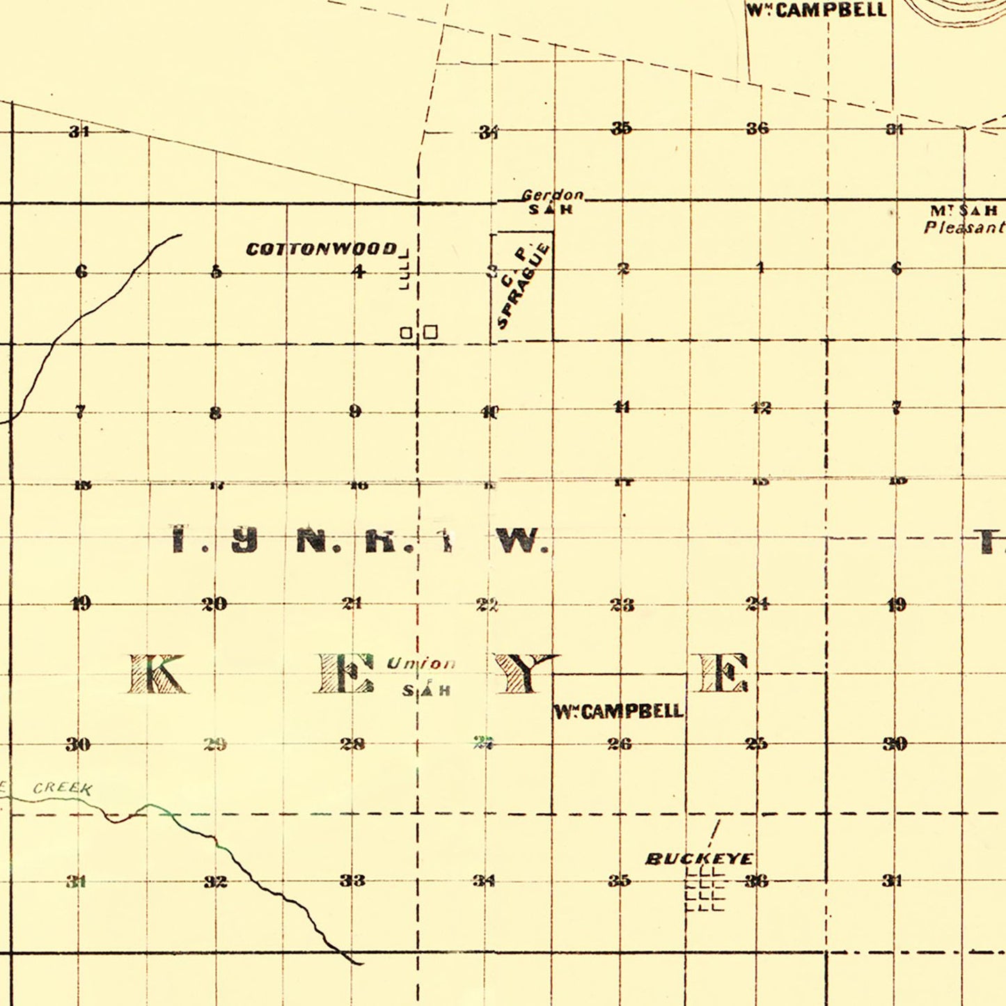 Vintage Map of Yolo County, California, 1871