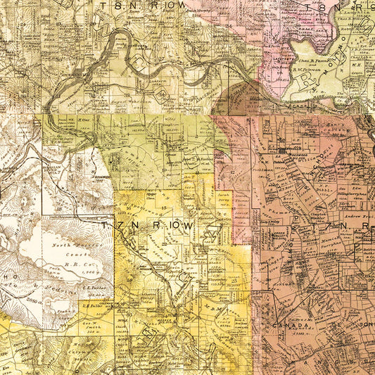 Vintage Map of Sonoma County, California, 1900 II