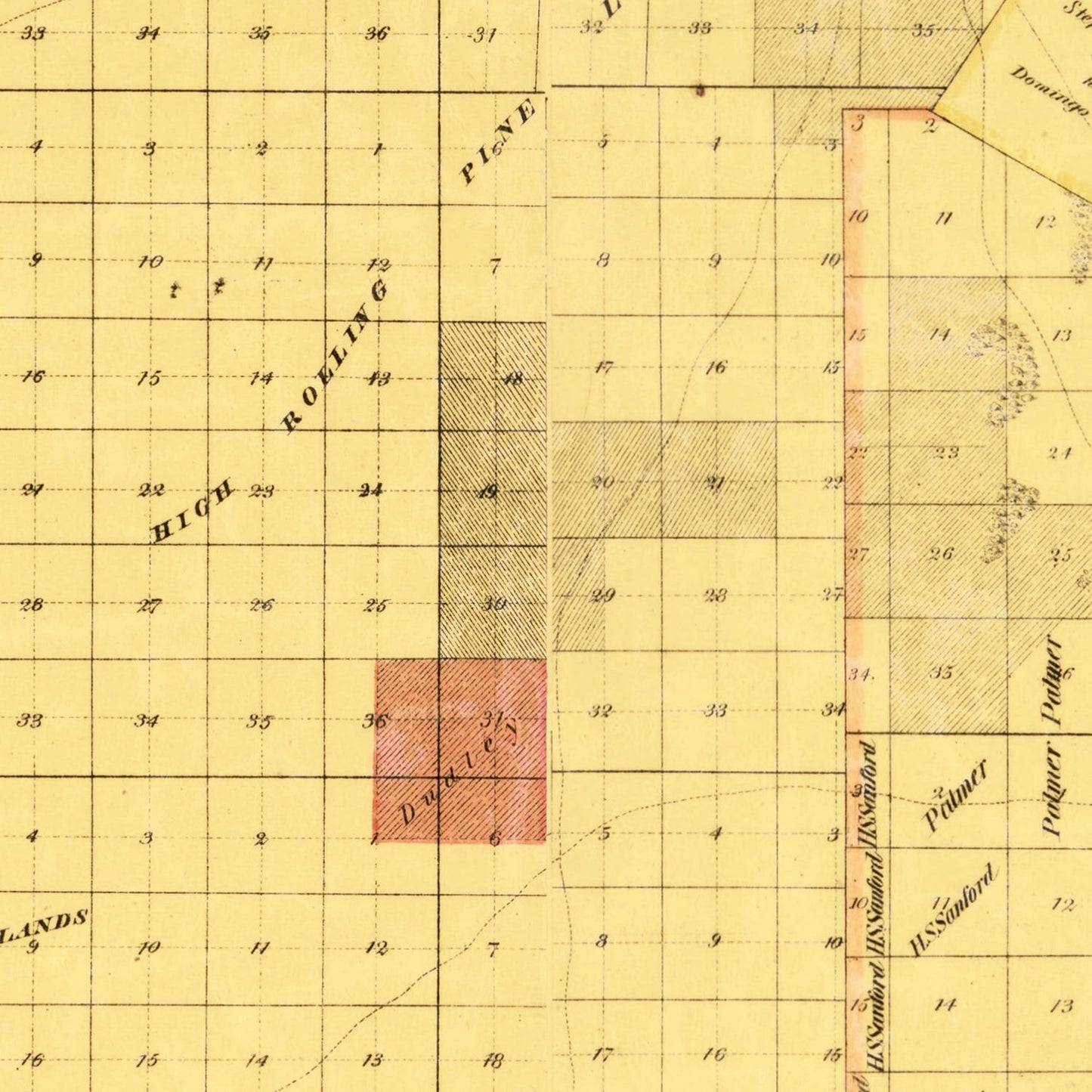 Vintage Map of Alachua County, Florida, 1880