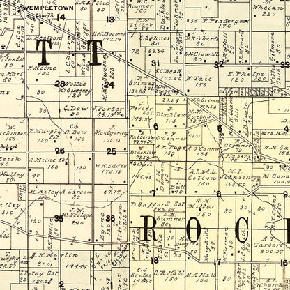 Vintage Map of Winnebago County, Illinois 1902