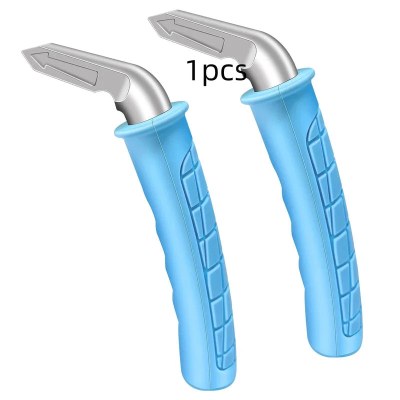 Single light blue portable vehicle handle - car door support assist with comfortable grip