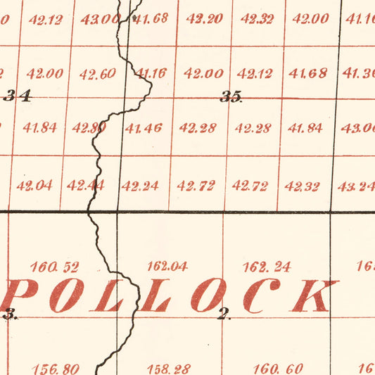 Vintage Map of Livingston Parish, Louisiana, 1870