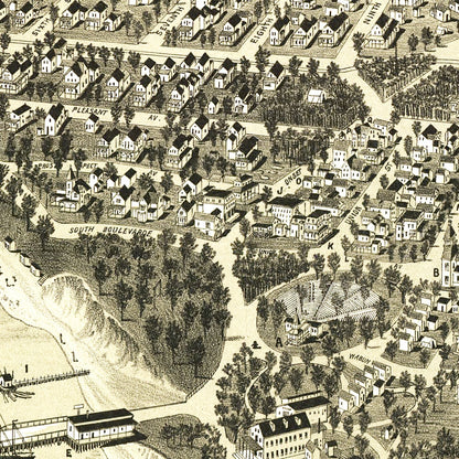 Vintage Map of Wareham, Massachusetts, 1885