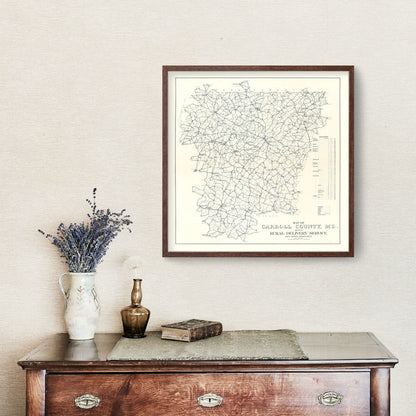Vintage Map of Carroll County, Maryland, 1911
