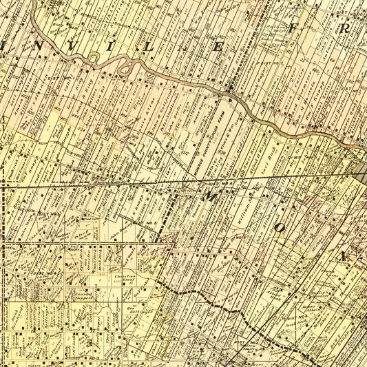 Vintage Map of Monroe County, Michigan, 1901