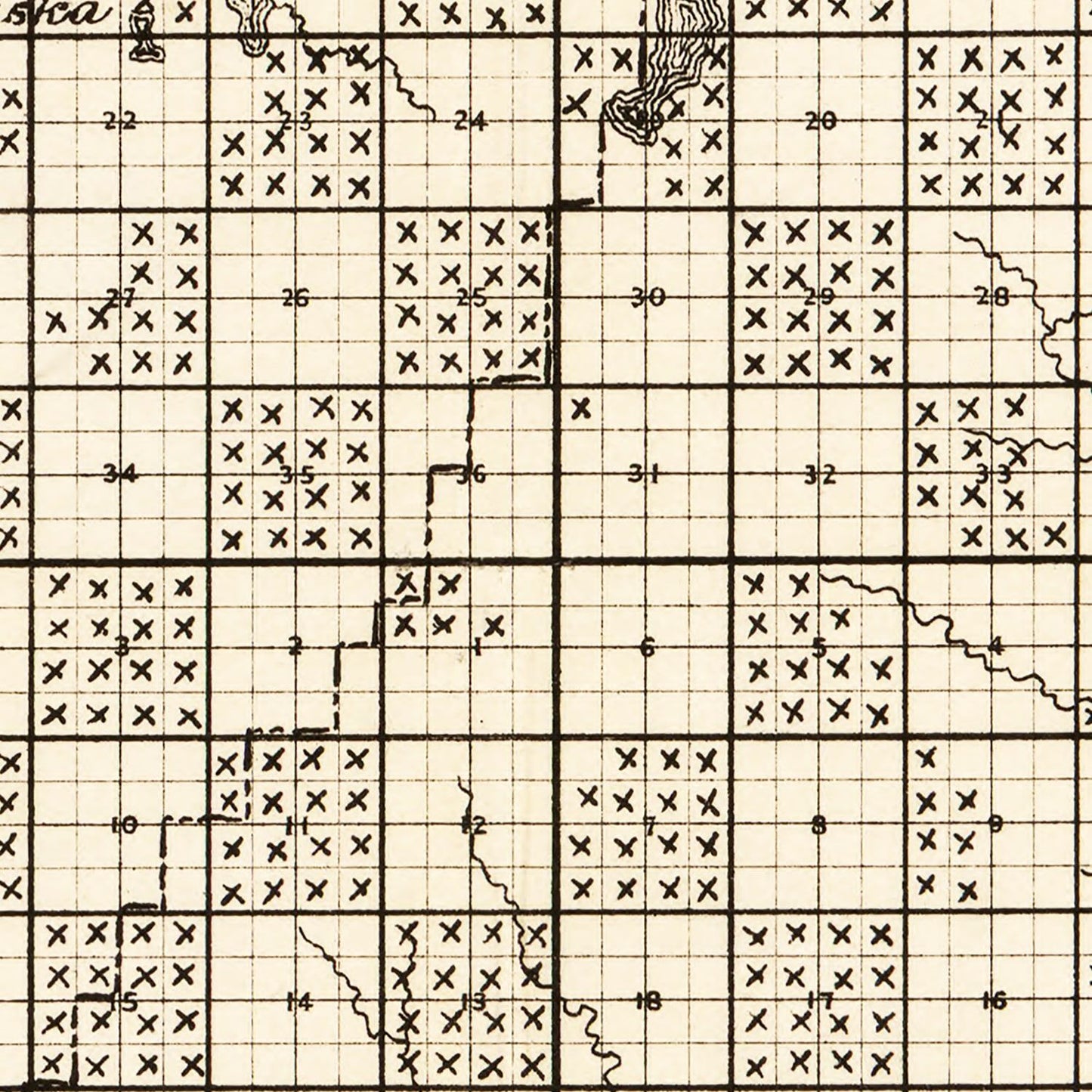 Vintage Map of Kalkaska County, Michigan, 1878 (Rapid City)