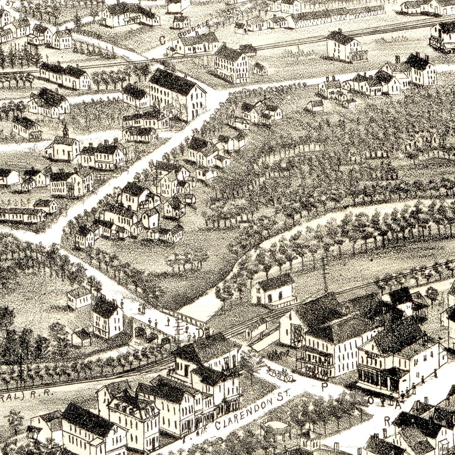 Vintage Map of West Boylston, Massachusetts, 1891