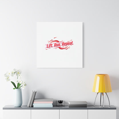 Lift Run Repeat Gym Motivation Canvas Wall Art