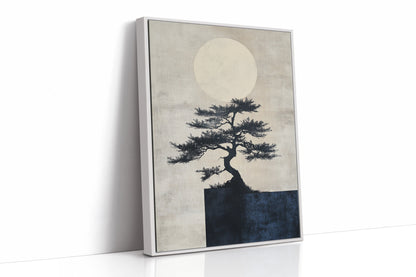 Zen Bonsai Tree Minimalist Japanese Wall Art