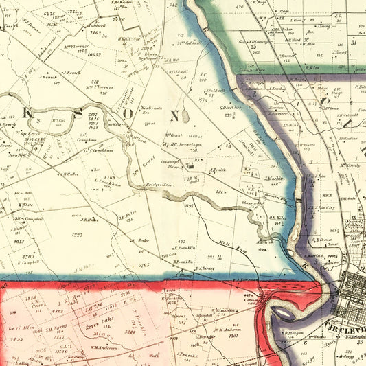 Vintage Map of Pickaway County, Ohio, 1858
