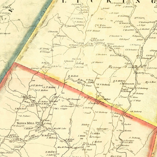 Vintage Map of Fulton County, Pennsylvania, 1873