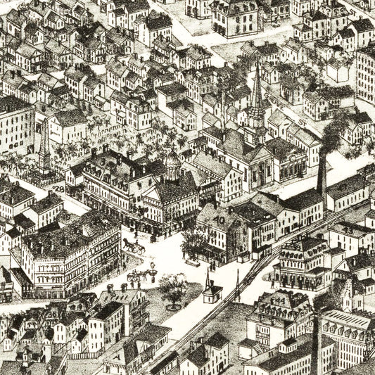 Vintage Map of Westborough, Massachusetts 1888