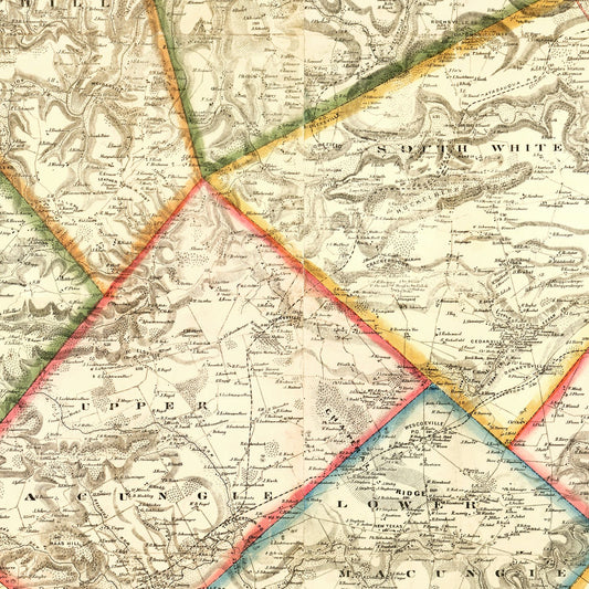 Vintage Map of Lehigh County, Pennsylvania, 1865