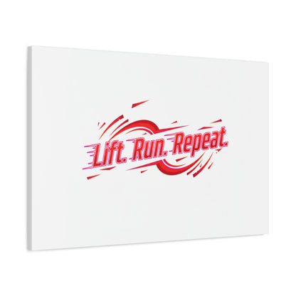Lift Run Repeat Gym Motivation Canvas Wall Art