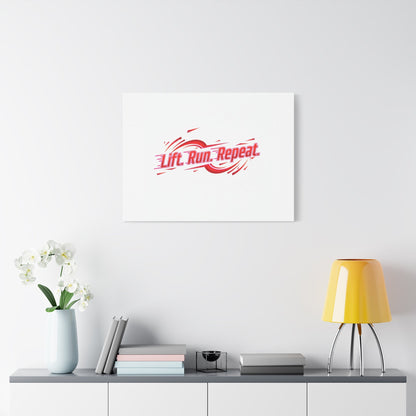 Lift Run Repeat Gym Motivation Canvas Wall Art