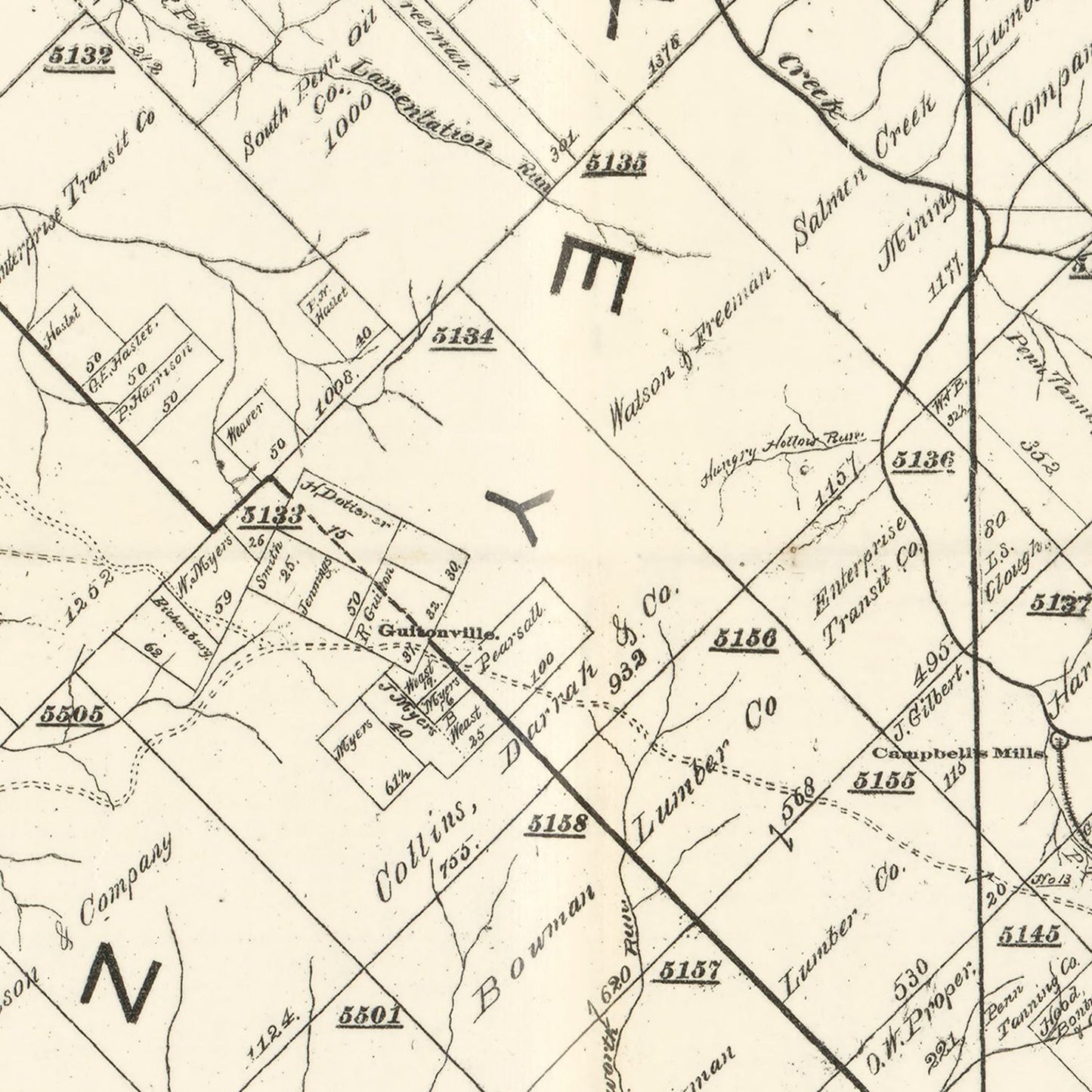 Vintage Map of Forest County, Pennsylvania, 1895