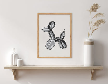 Balloon Dog Framed Wall Art Print