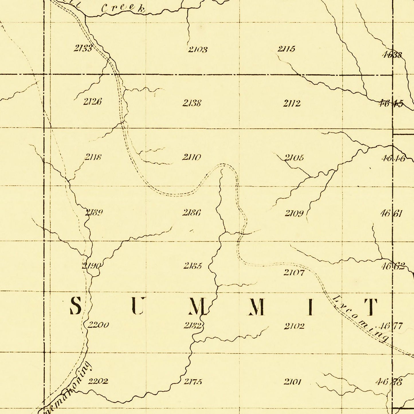 Vintage Map of Potter County, Pennsylvania, 1856