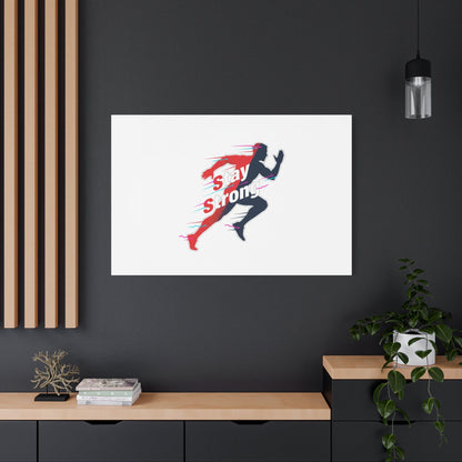 Stay Strong Runner Gym Canvas Wall Art