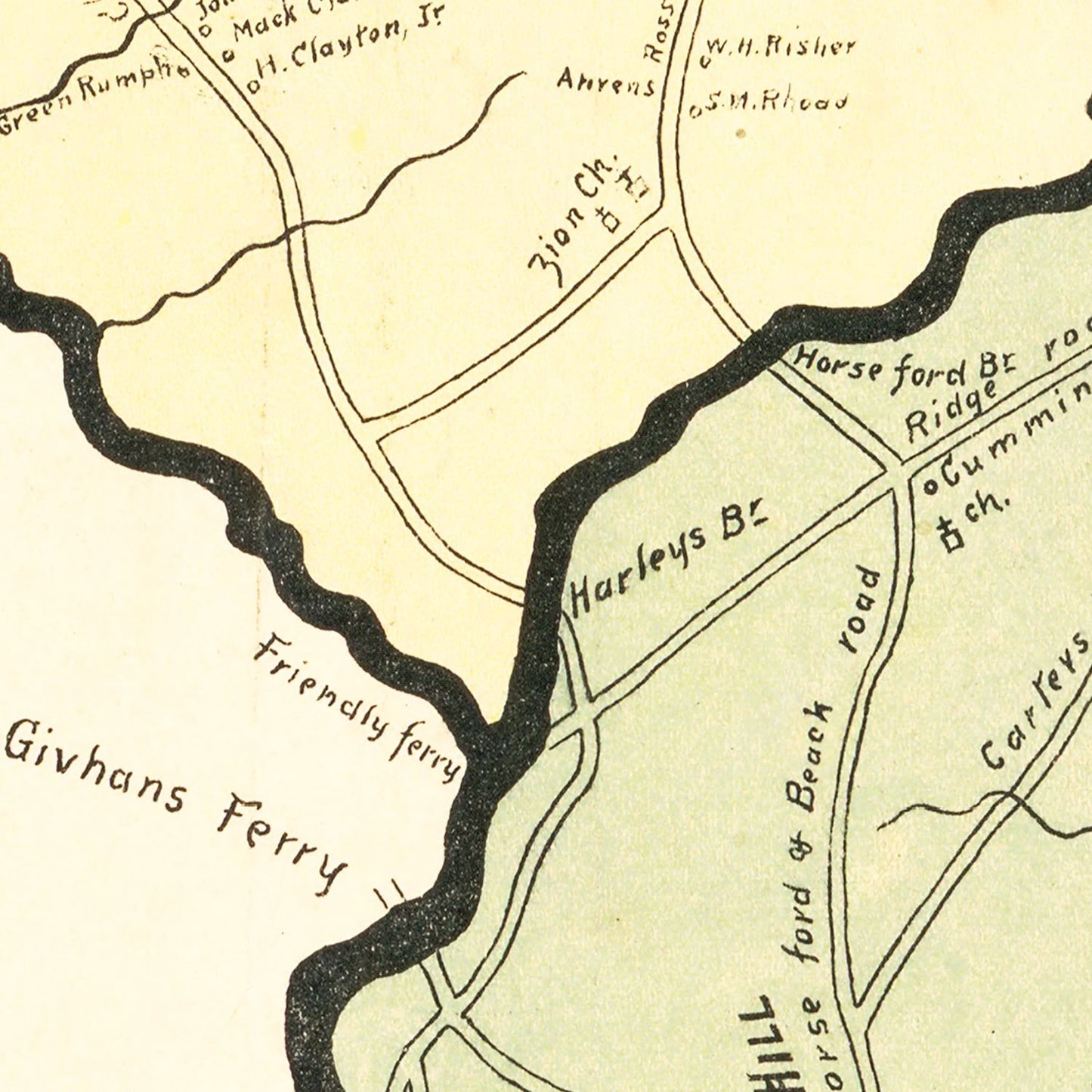 Vintage Map of Dorchester County, South Carolina, 1900