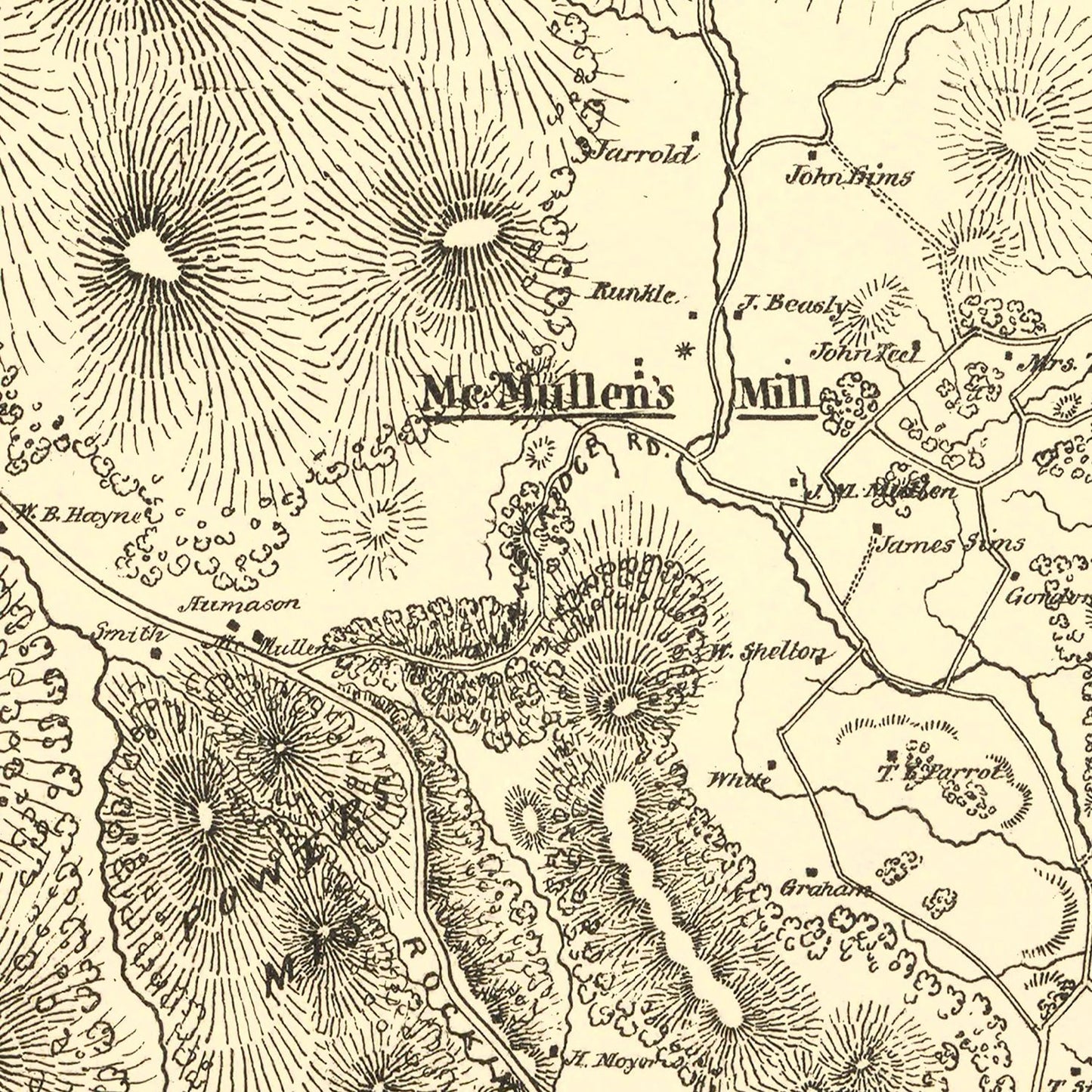 Vintage Map of Greene County, Virginia, 1875