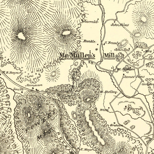 Vintage Map of Greene County, Virginia, 1875
