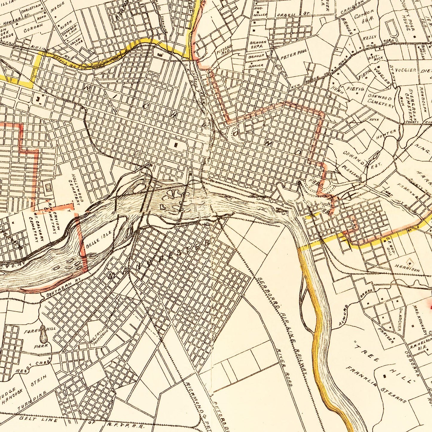 Vintage Map of Henrico County, Virginia, 1901