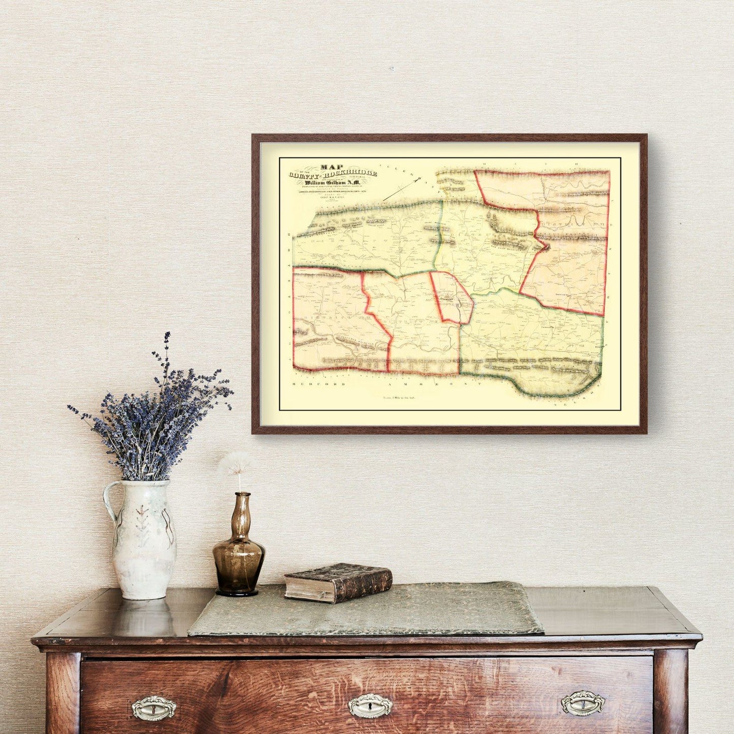 Vintage Map of Rockbridge County, Virginia, 1860