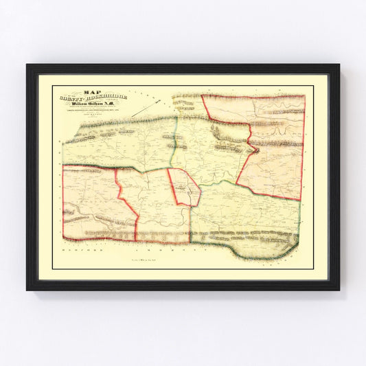 Vintage map of Rockbridge County, Virginia, 1860