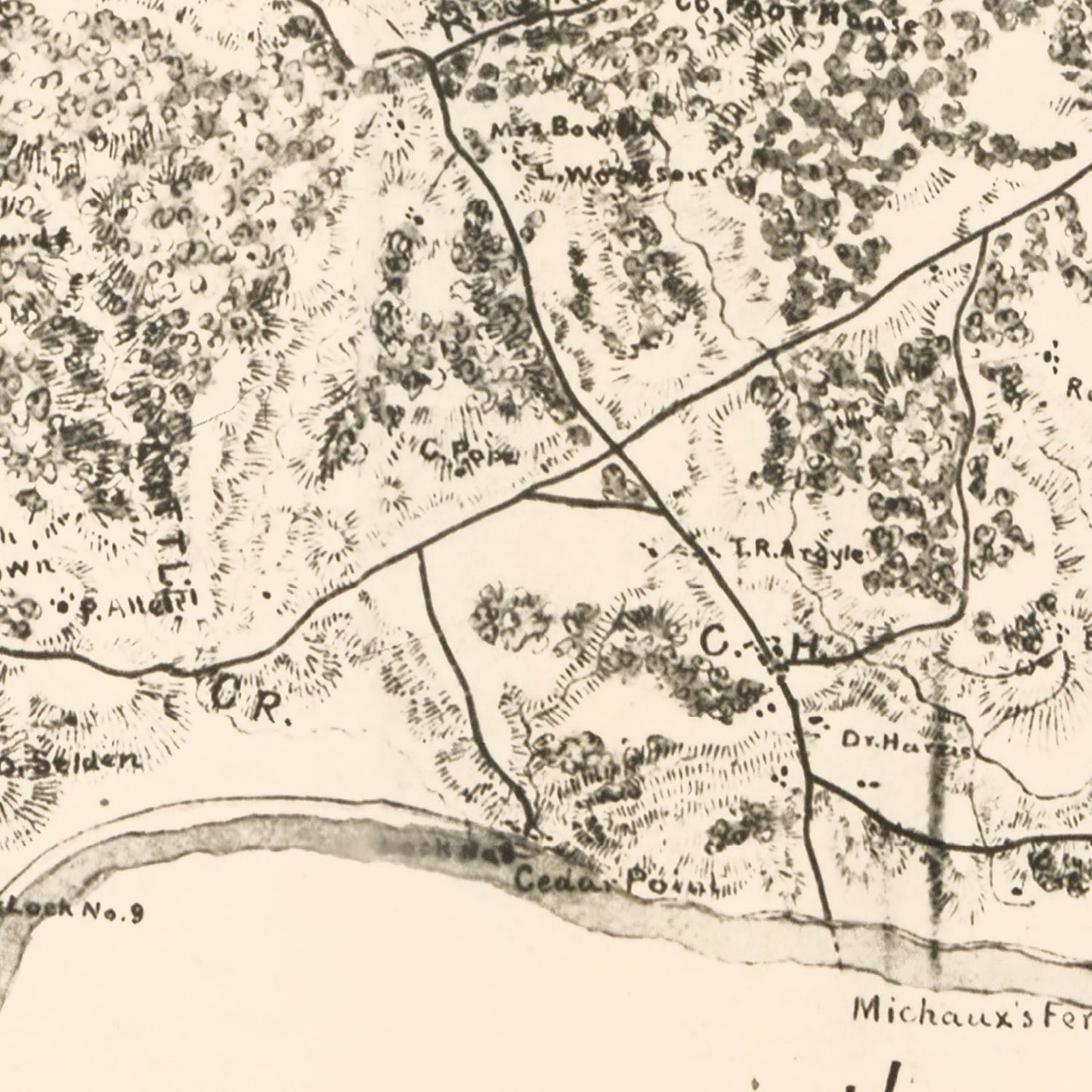 Vintage Map of Goochland County, Virginia, 1863