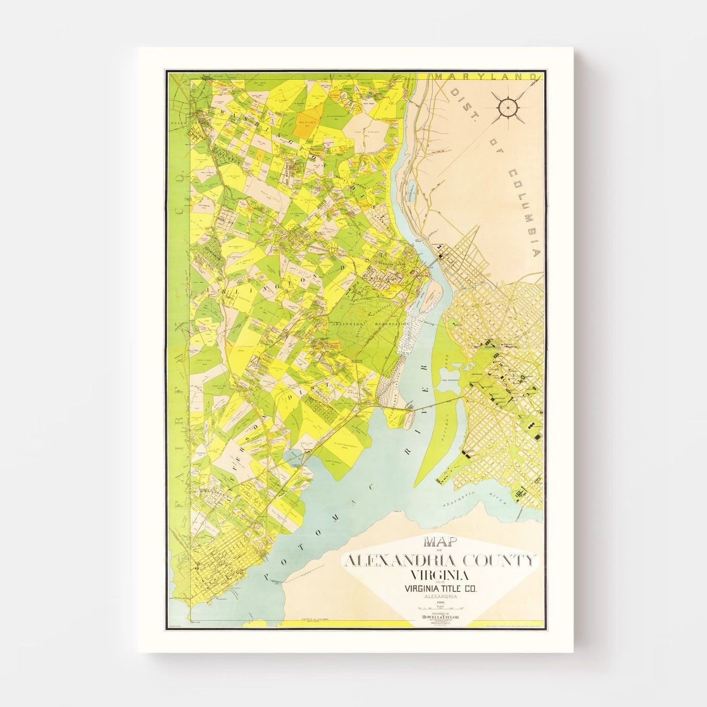 Vintage Map of Alexandria County, Virginia, 1900
