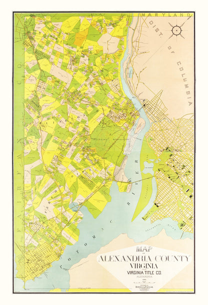 Vintage Map of Alexandria County, Virginia, 1900
