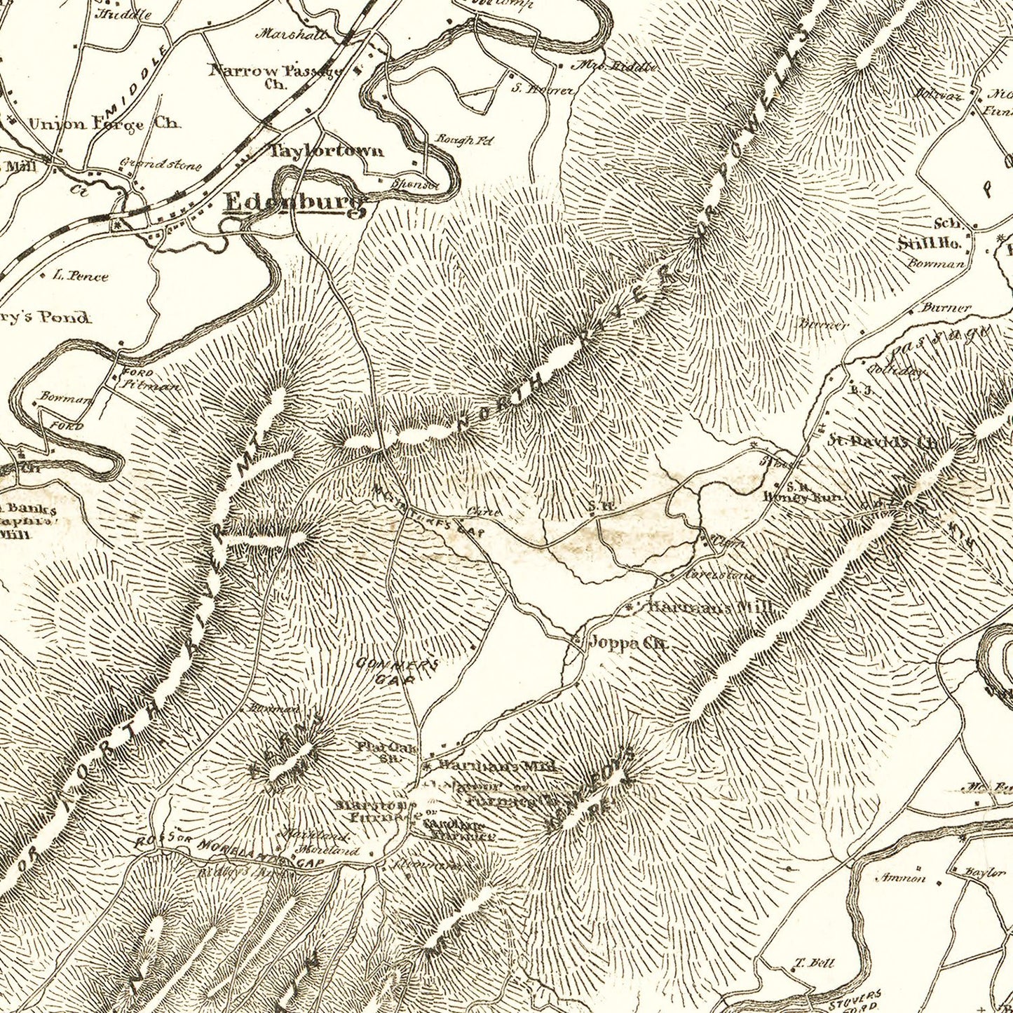 Vintage Map of Shenandoah & Page County, Virginia, 1875