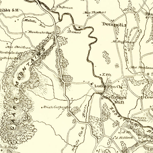 Vintage Map of Madison County, Virginia, 1875