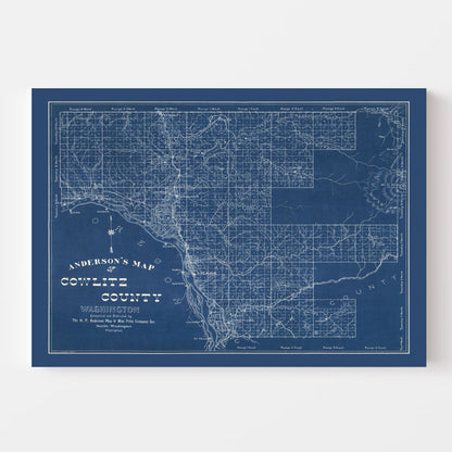 Vintage Map of Cowlitz County, Washington 1897