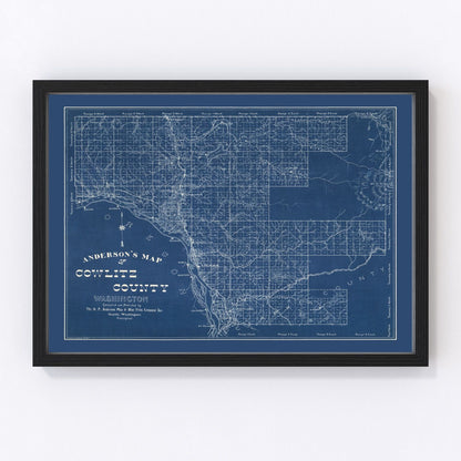 vintage map of Cowlitz County, Washington, 1897