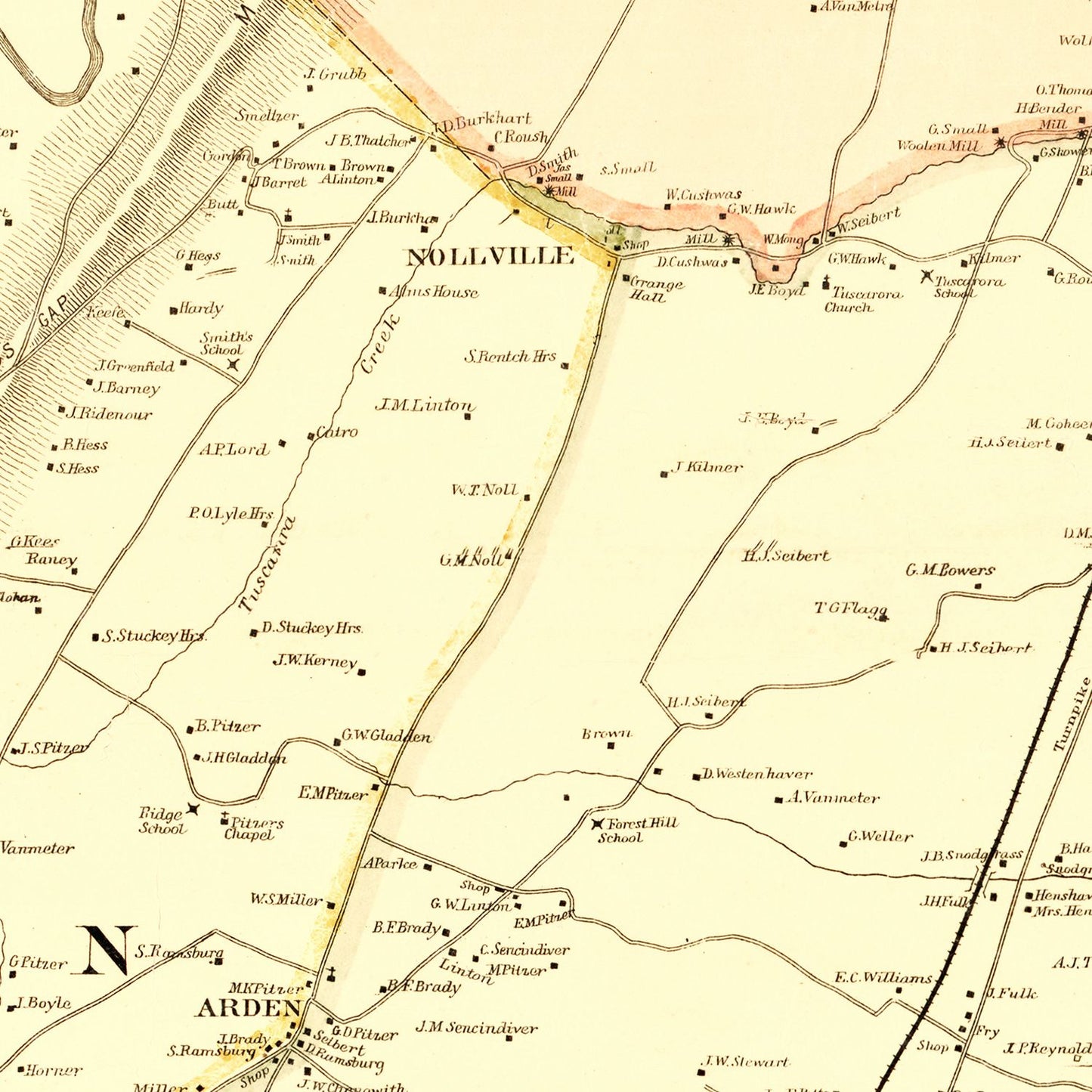 Vintage Map of Berkeley County, West Virginia, 1894