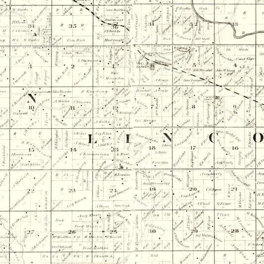 Vintage Map of Eau Claire County, Wisconsin, 1878