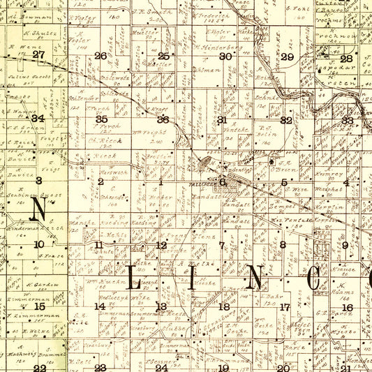 Vintage Map of Eau Claire County, Wisconsin, 1902