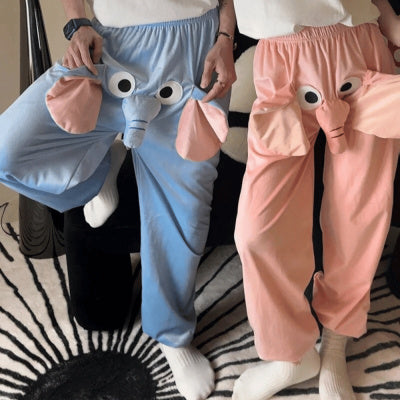 Elephant Trousers Dumbo Nose Ringing Pants – Bring Laughter to Loungewear