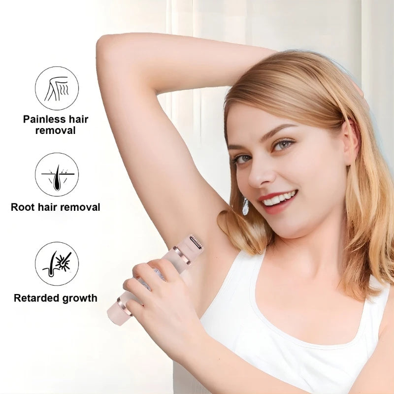 dual-head women’s electric shaver polishing underarm