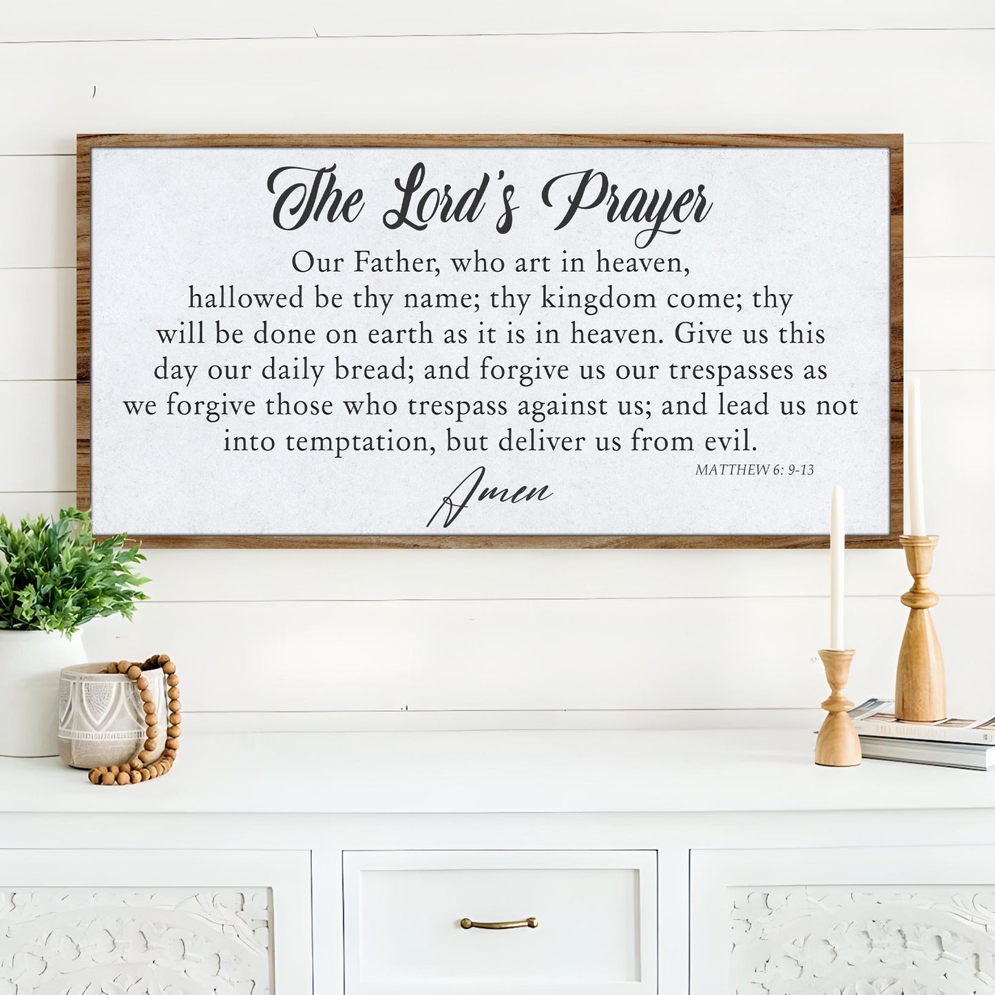 Lord's Prayer Faith Canvas Wall Art II
