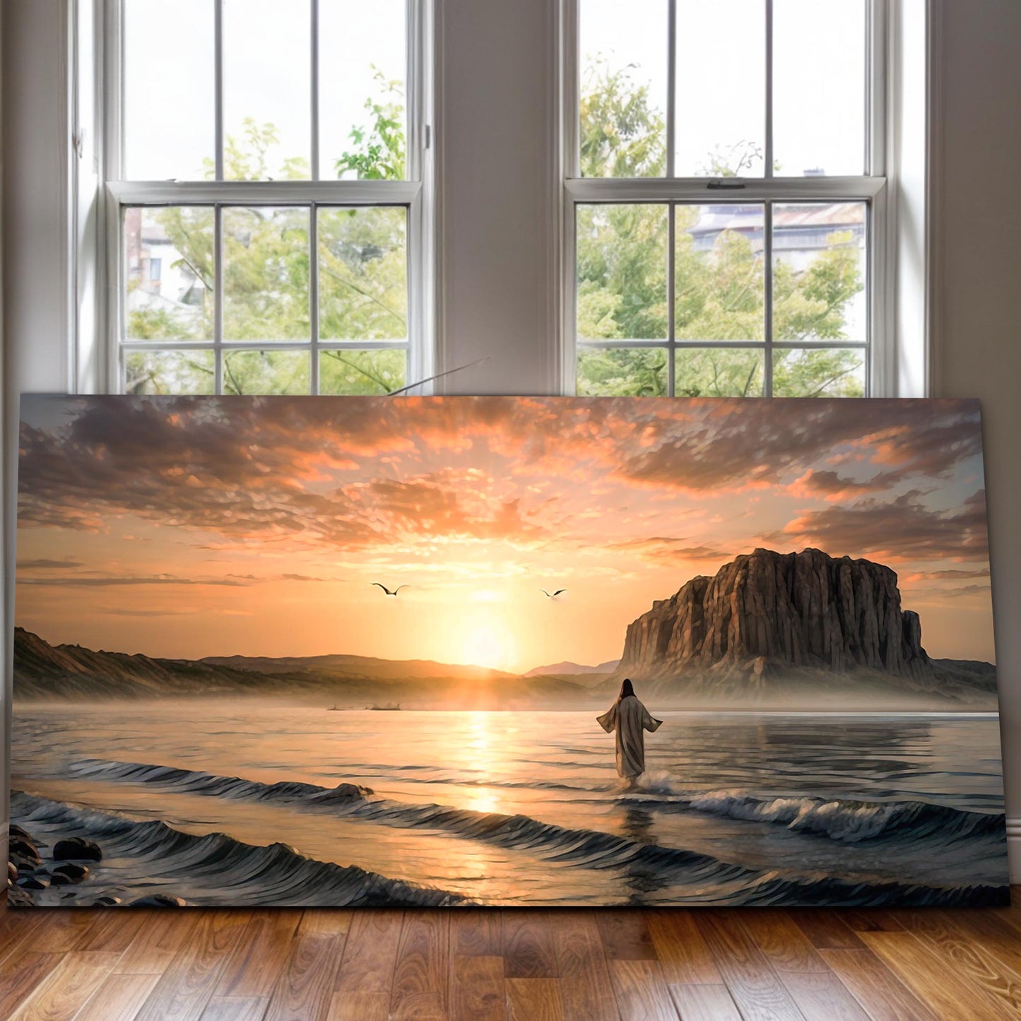Walking on Water Faith Canvas Wall Art III