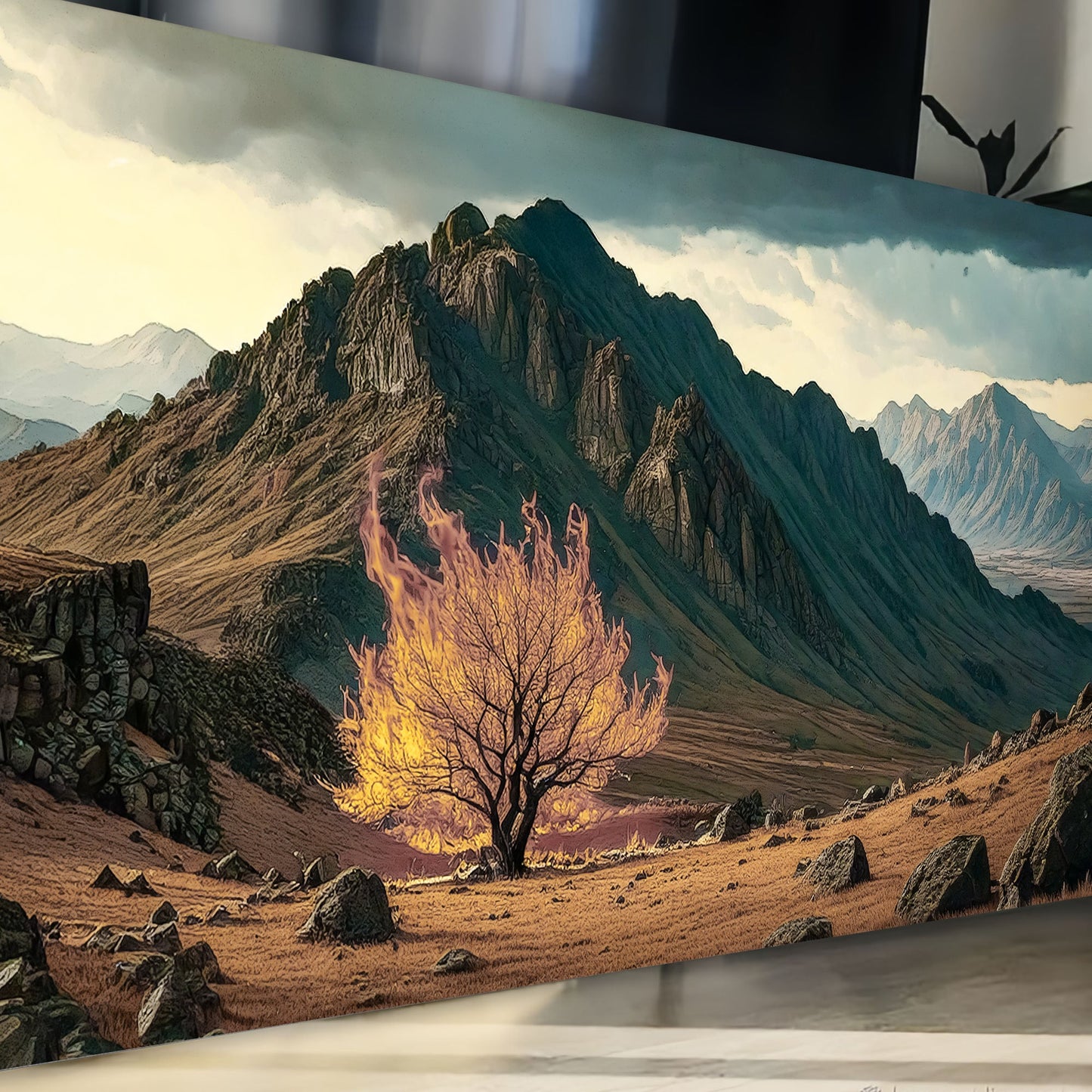 Burning Bush Faith Canvas Print Christian Wall Decor