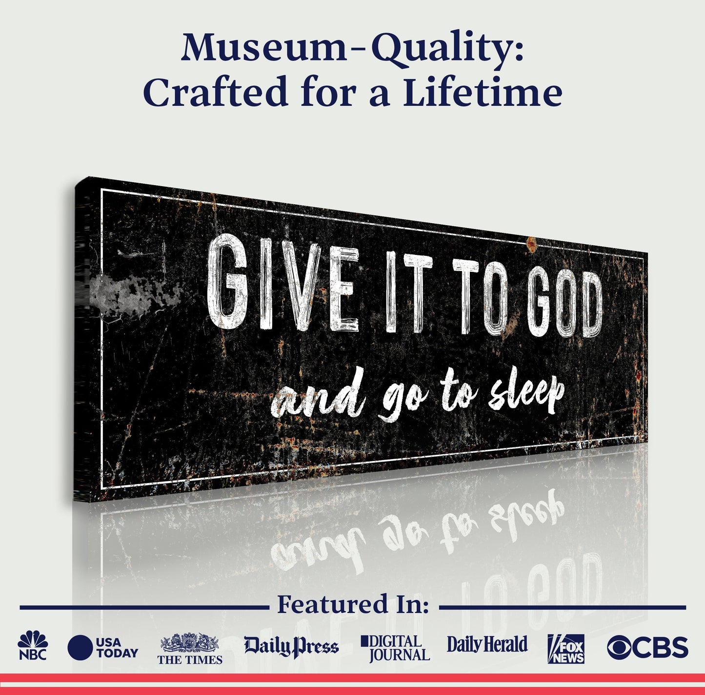 Give It to God and Go to Sleep Christian Wall Art