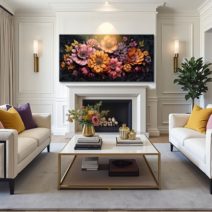 Colorful Realistic Floral Canvas Wall Art