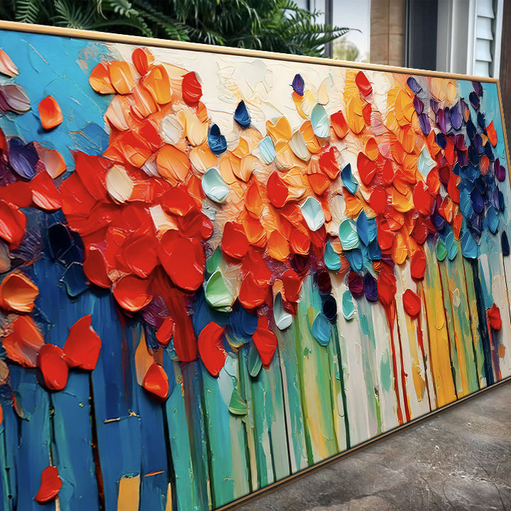 Colorful Petals Floral Canvas Wall Art