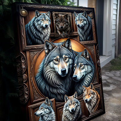 3D Wolf Collage Wall Decor